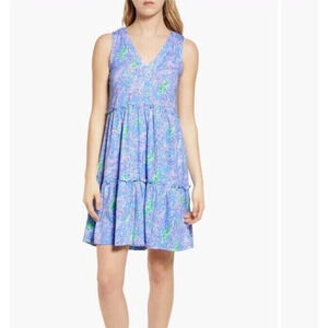 Lilly Pulitzer Lorina Swing Dress in Blue Peri The Turtle Package Size XXS NWT